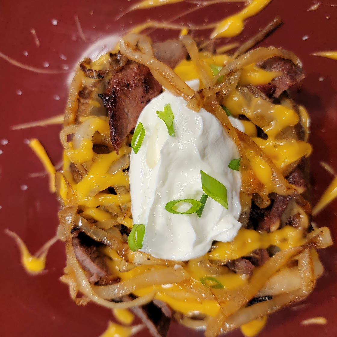 Grilled "Idaho" style Teriyaki Steak Stuffed Potato