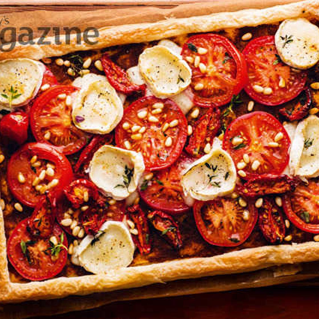 Tomato and goat's cheese tart