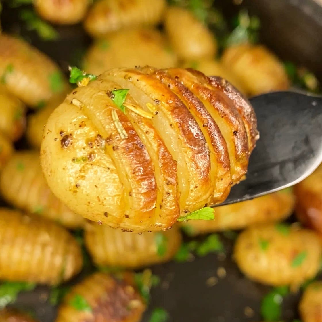 Mini-Hassleback Potatoes