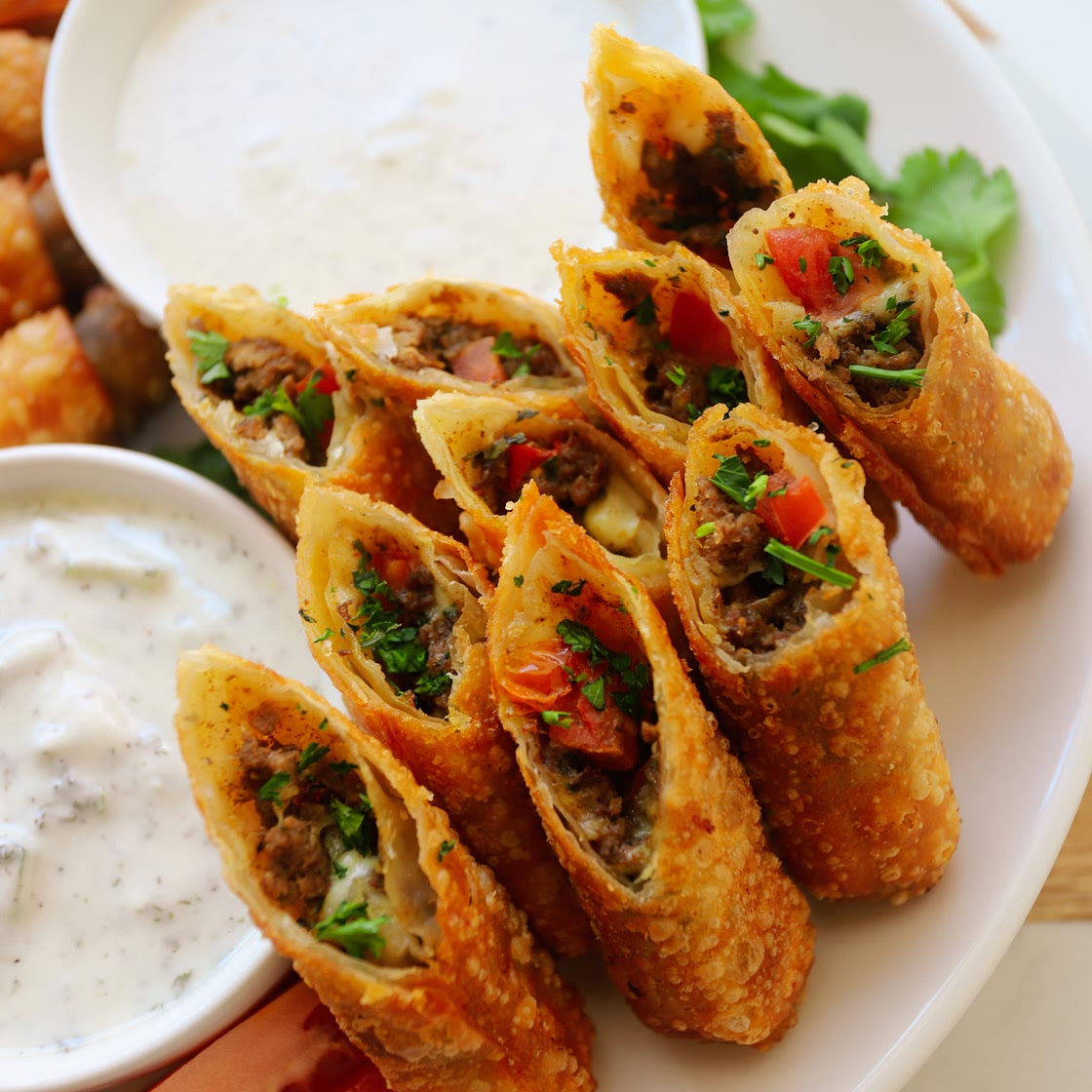 Beef and Cheese Egg Rolls