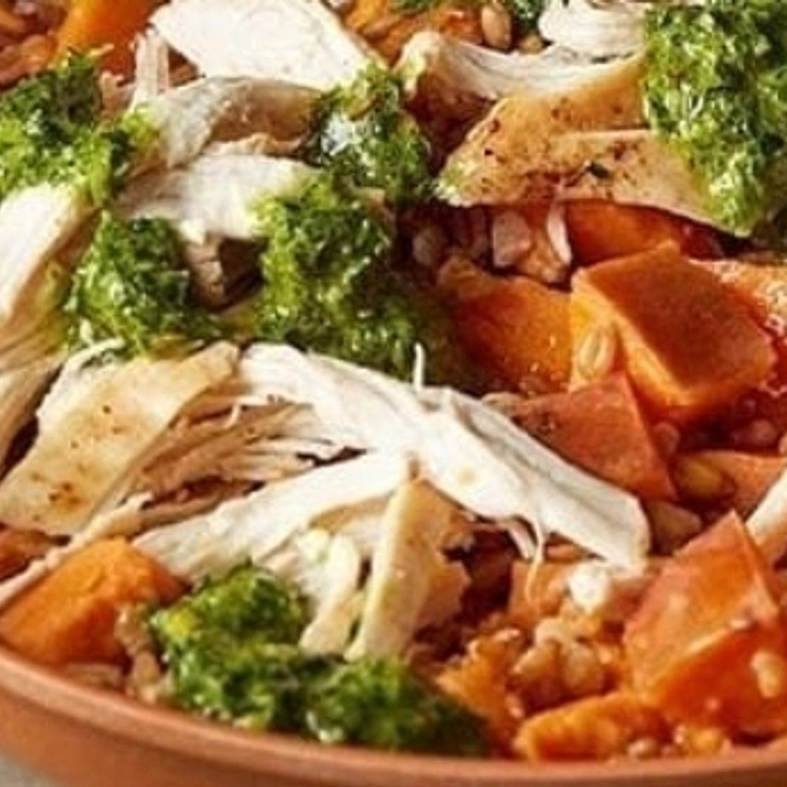 Chicken and Sweet Potato Farro Bowl