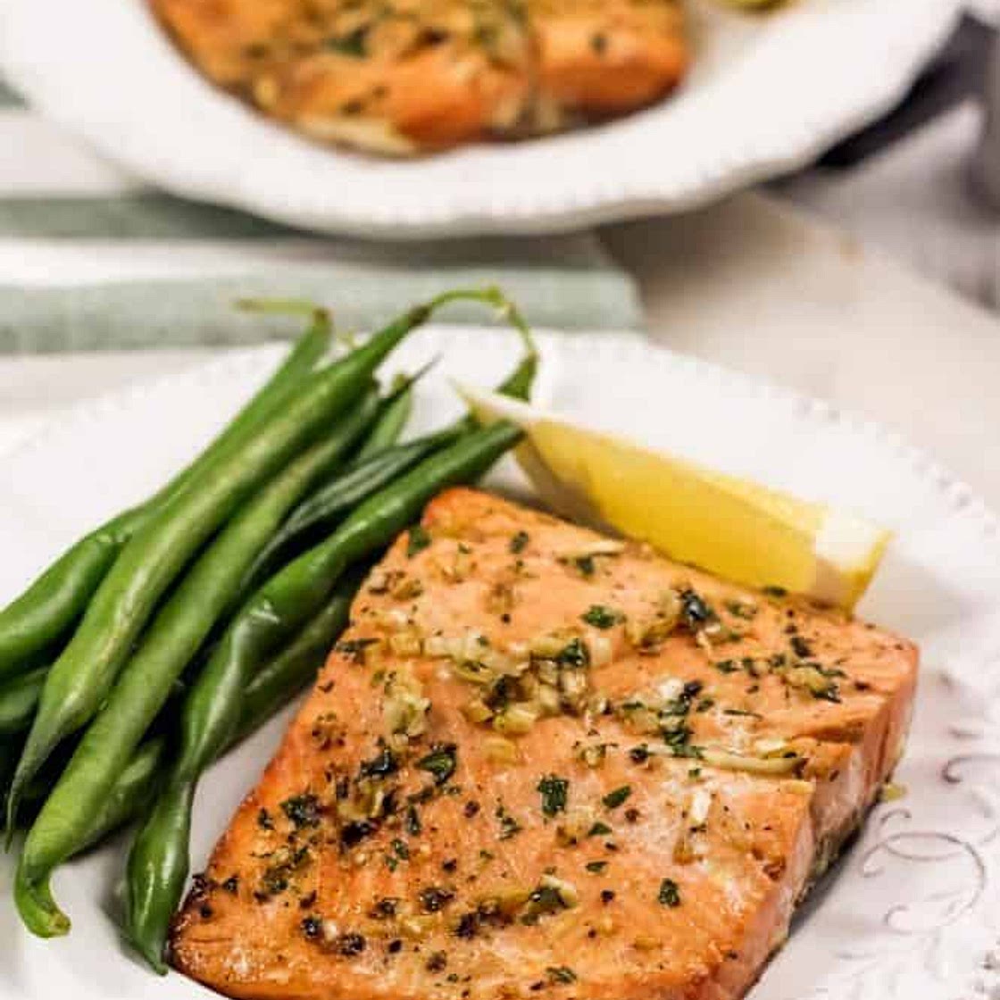 Air Fryer Garlic Butter Salmon