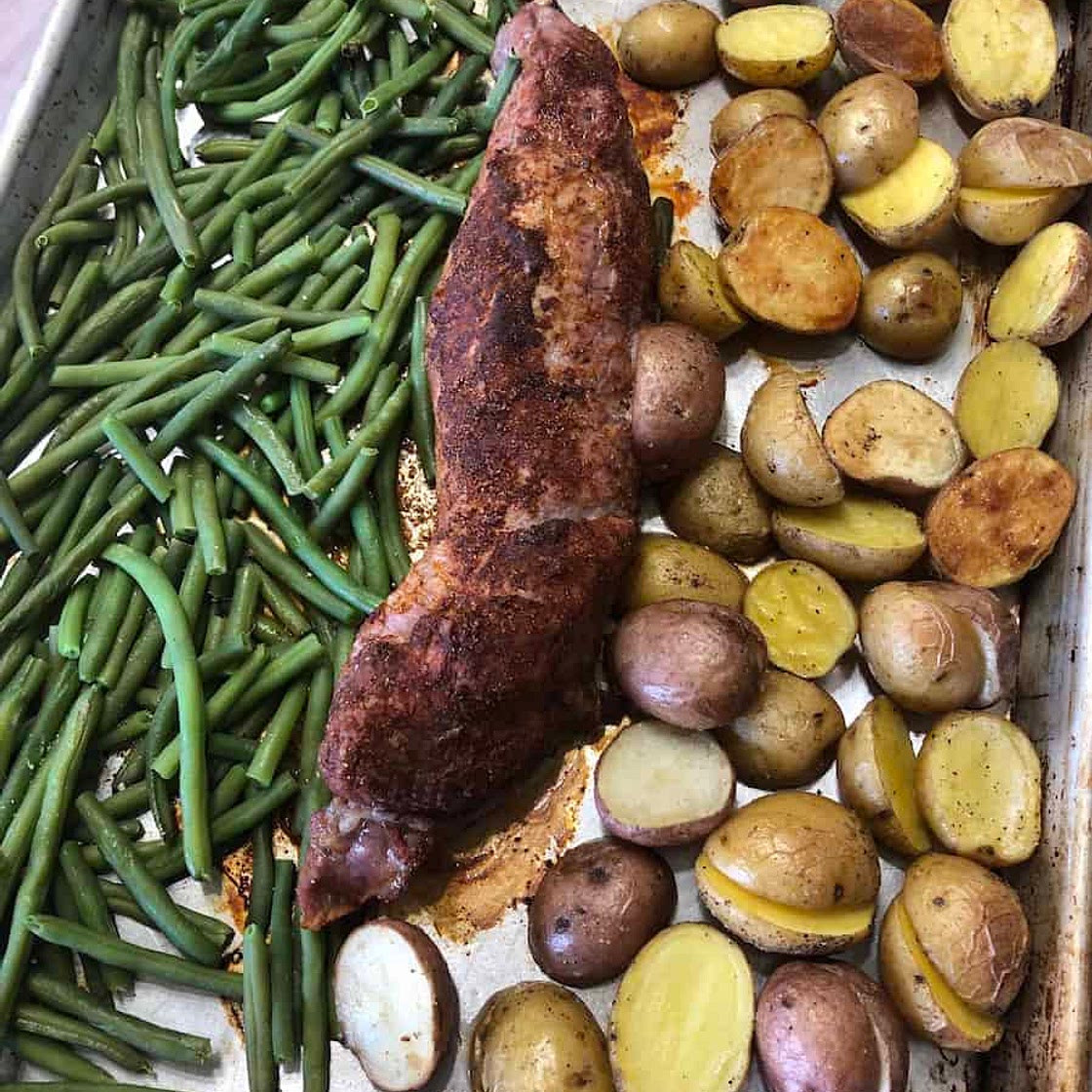 Pork Tenderloin Sheet Pan Dinner with Vegetables