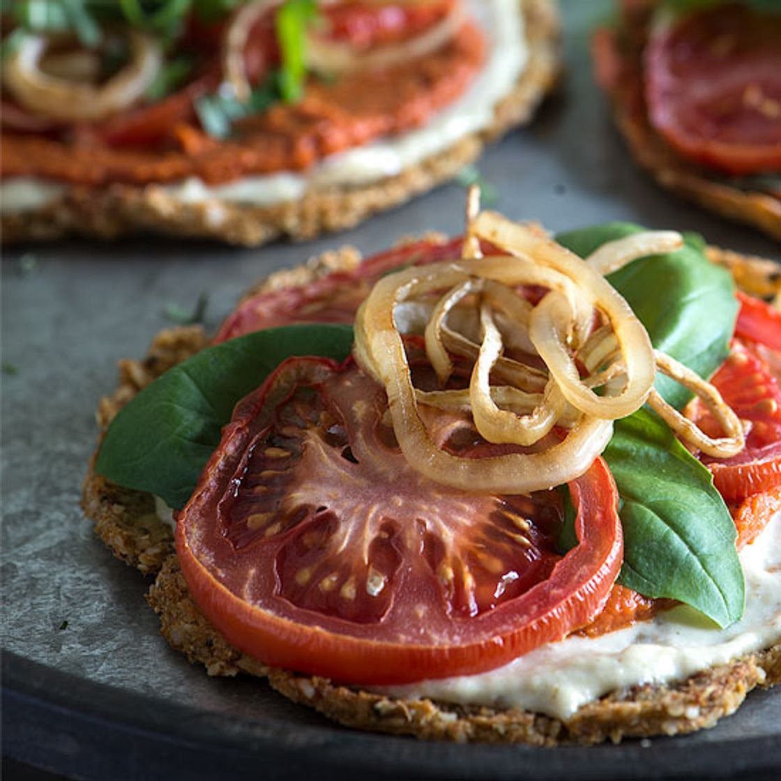 Raw Cauliflower Crust Pizza - Rawmazing Raw and Cooked Vegan Recipes
