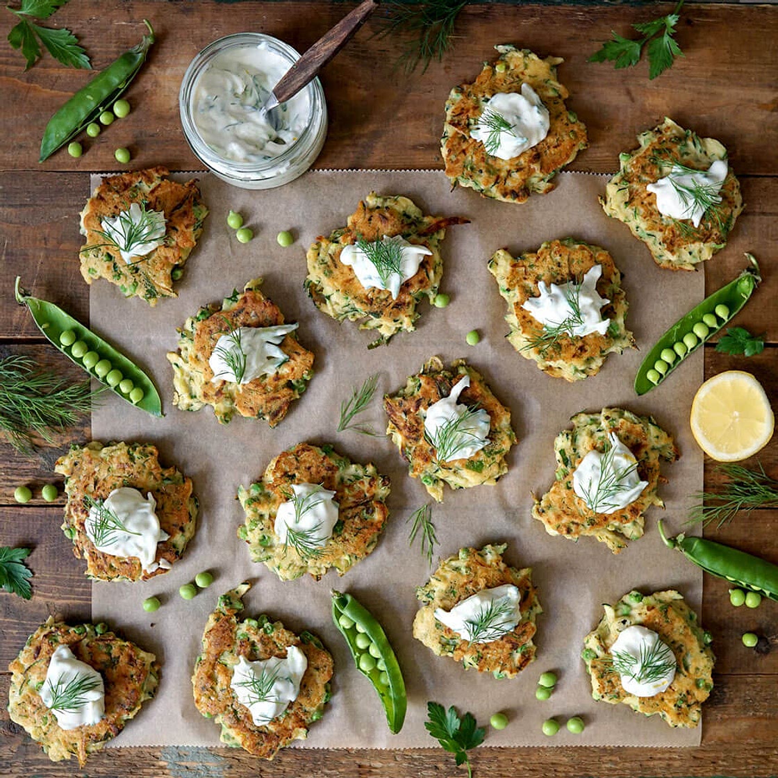 Pea and Zucchini Fritters — Wholy Goodness
