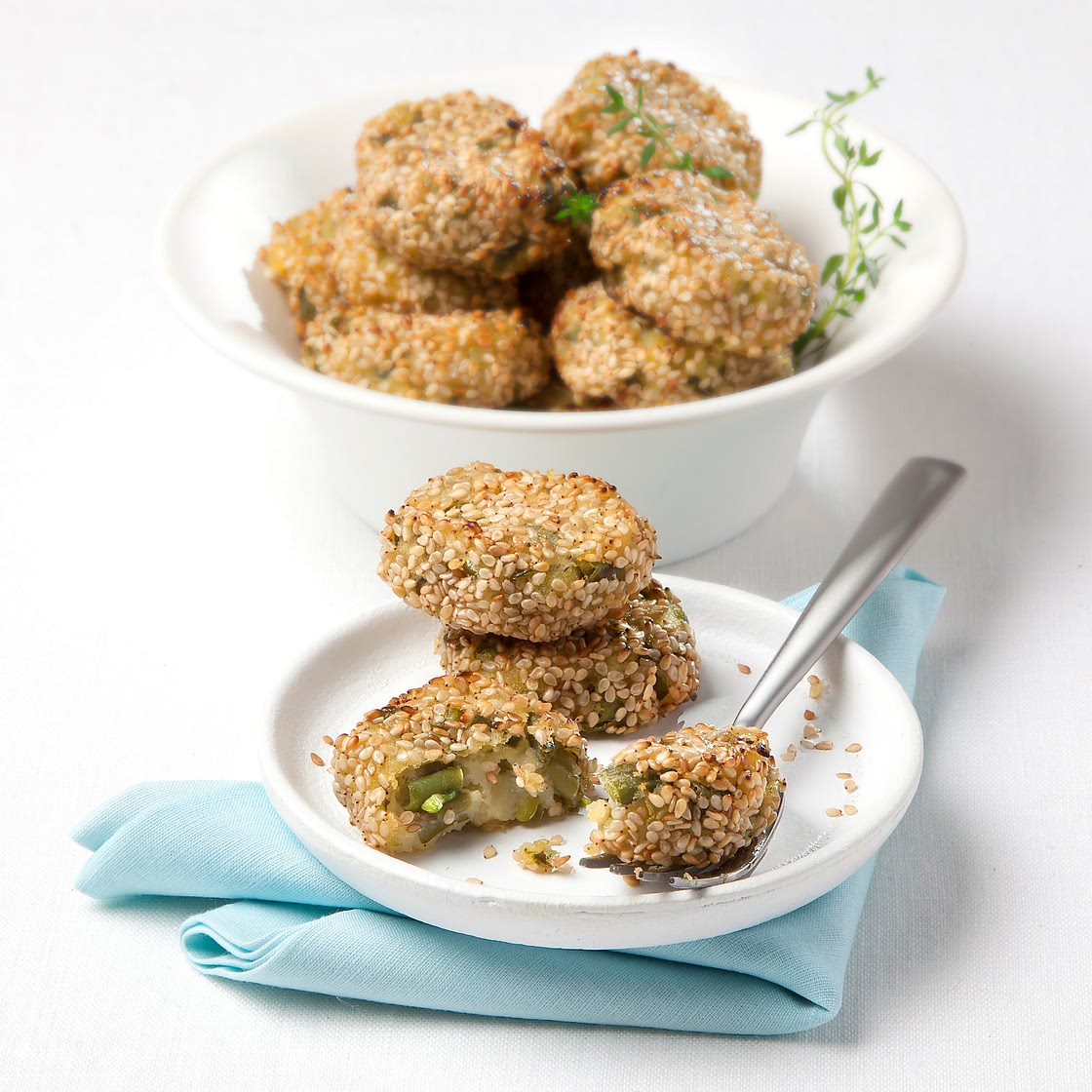 Polpette vegetariane al sesamo