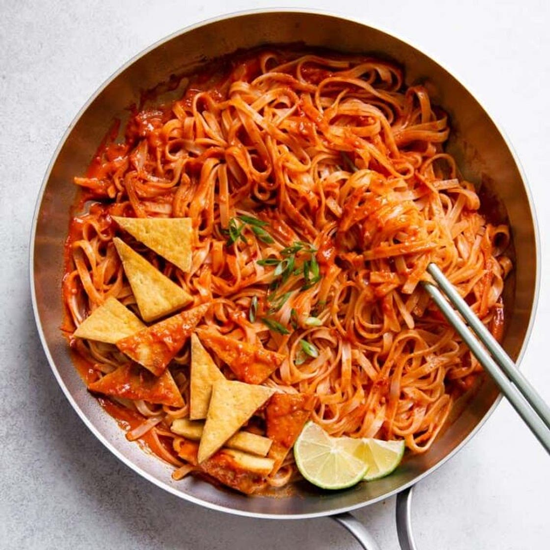 30-Minute Spicy Sambal Noodles with Pan-Fried Tofu