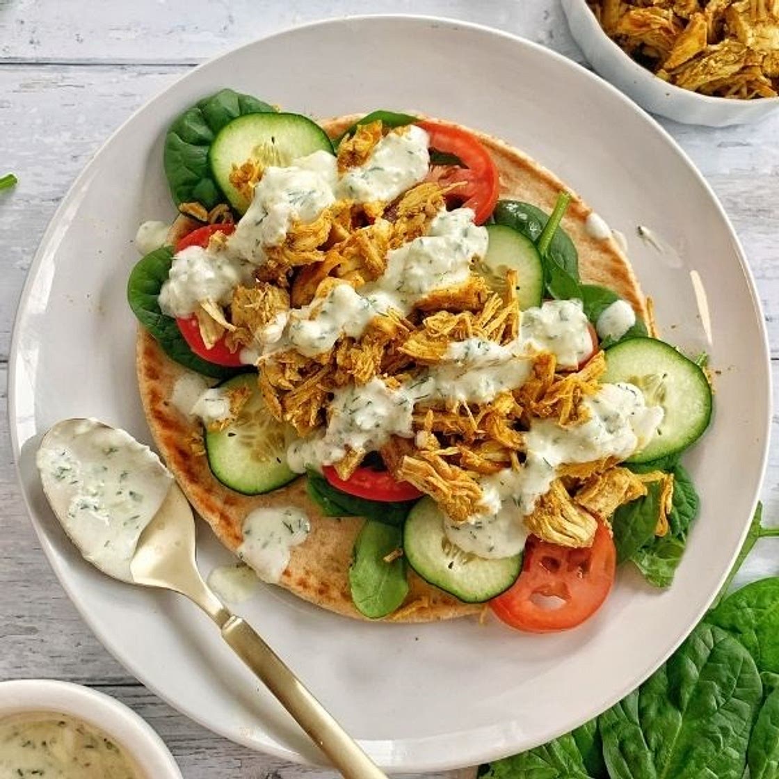 Instant Pot Chicken Shawarma Wraps
