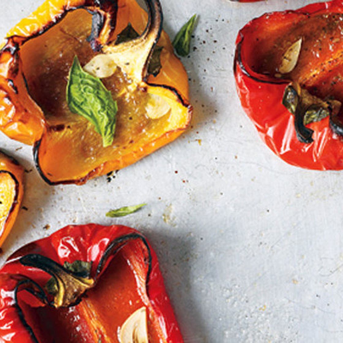 Roasted Peppers with Garlic and Herbs