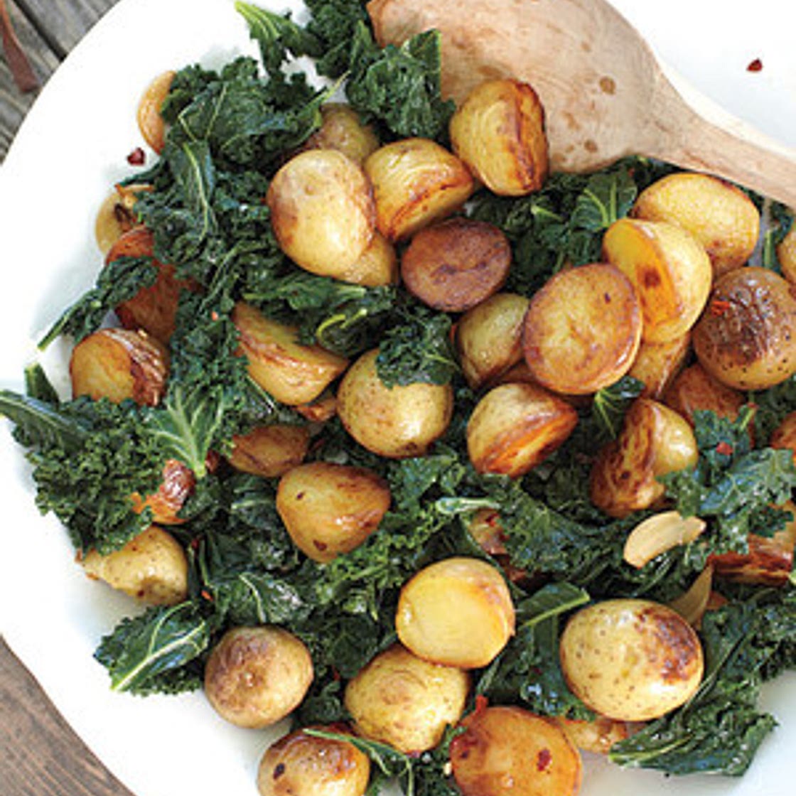 Skillet Potatoes with Greens
