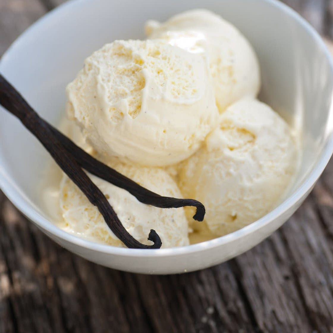 Glace à la vanille (sans sorbetière)