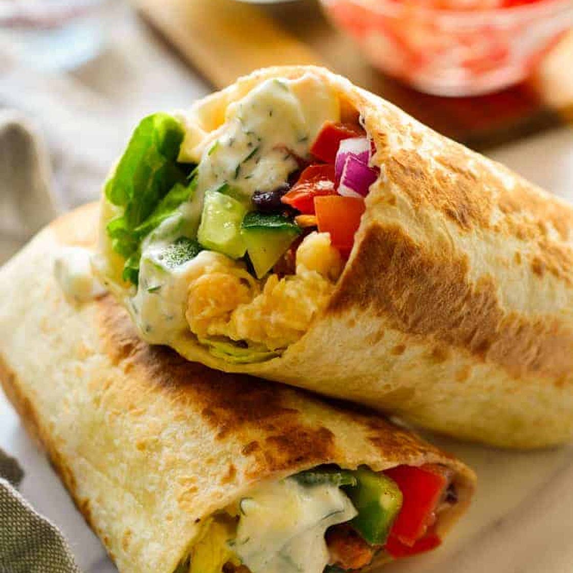 Vegan Mediterranean Wraps