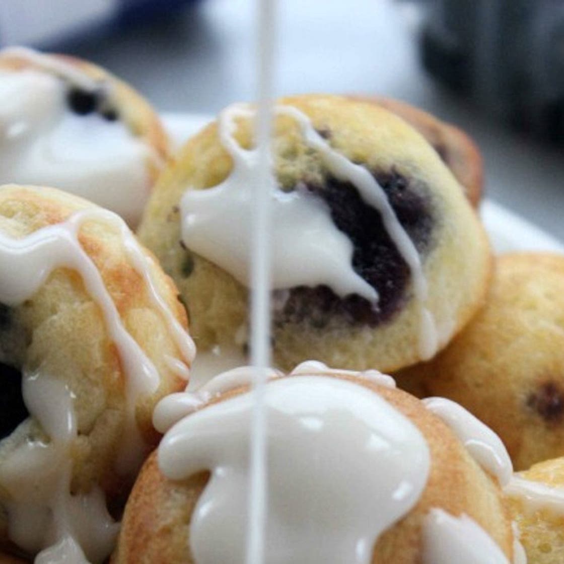 Petites boules de crêpes aux bleuets