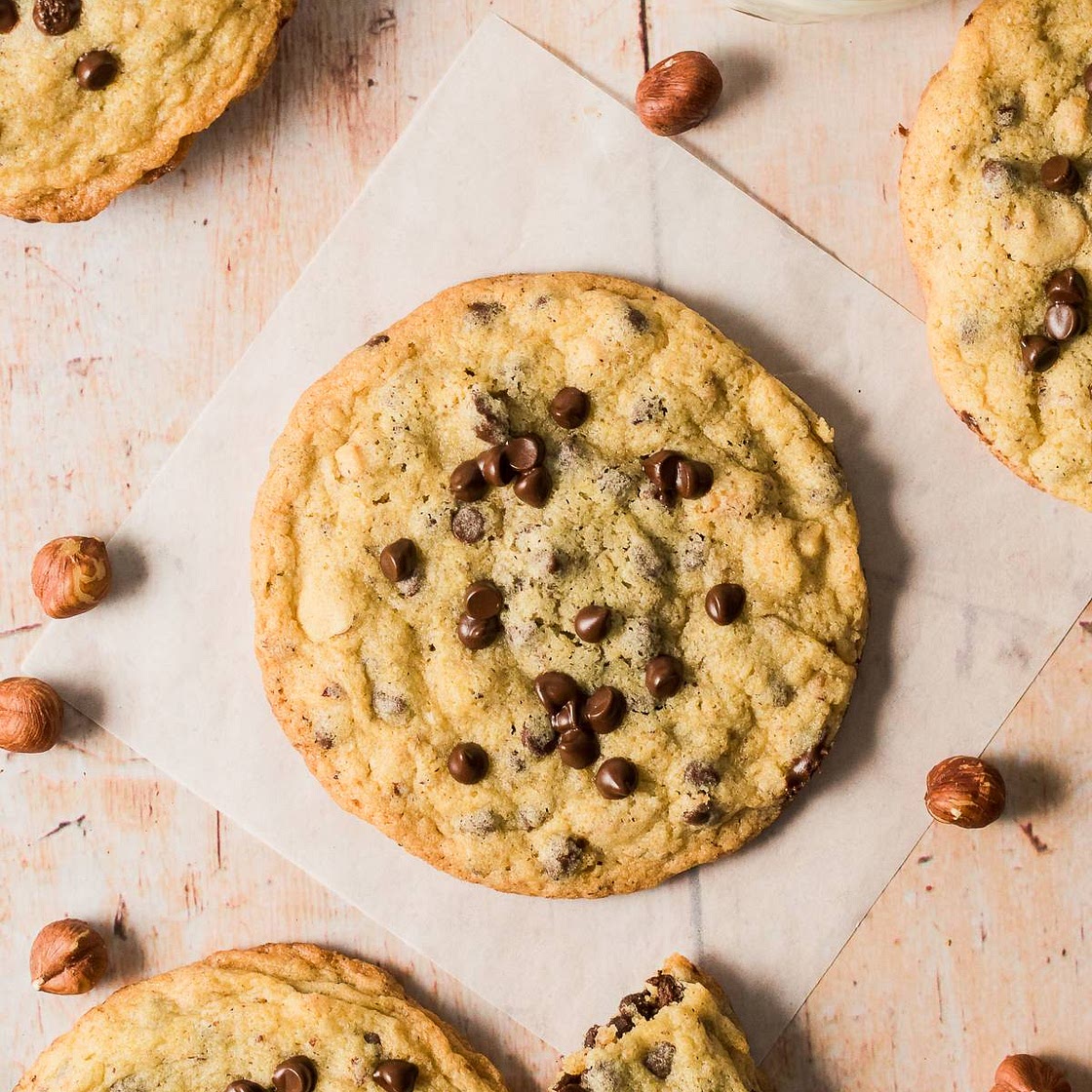 Gluten Free Stuffed Hazelnut Chocolate Chip Cookies