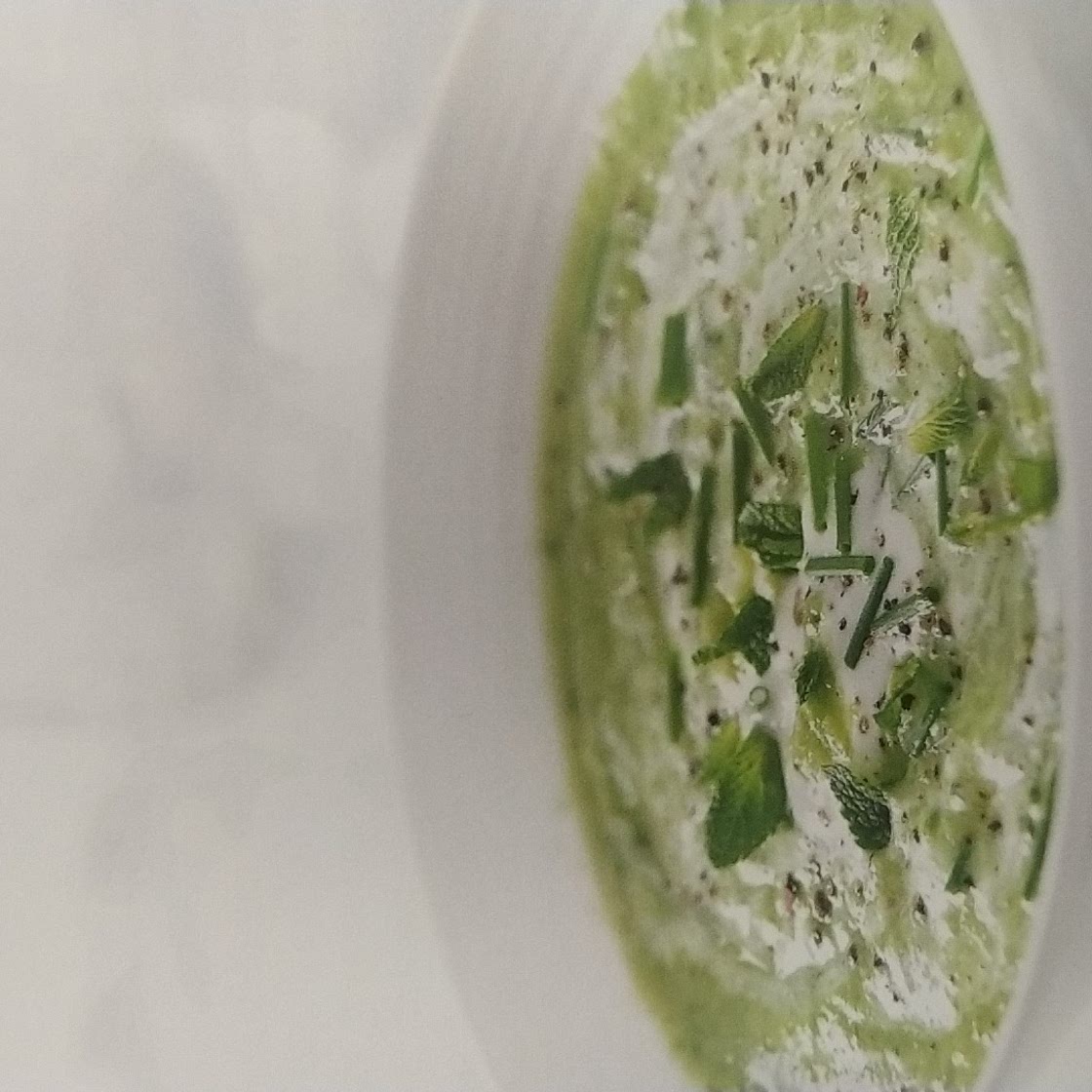 Green cucumber & mint gazpacho