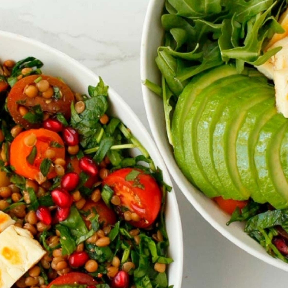 Halloumi & Lentil Salad Bowl