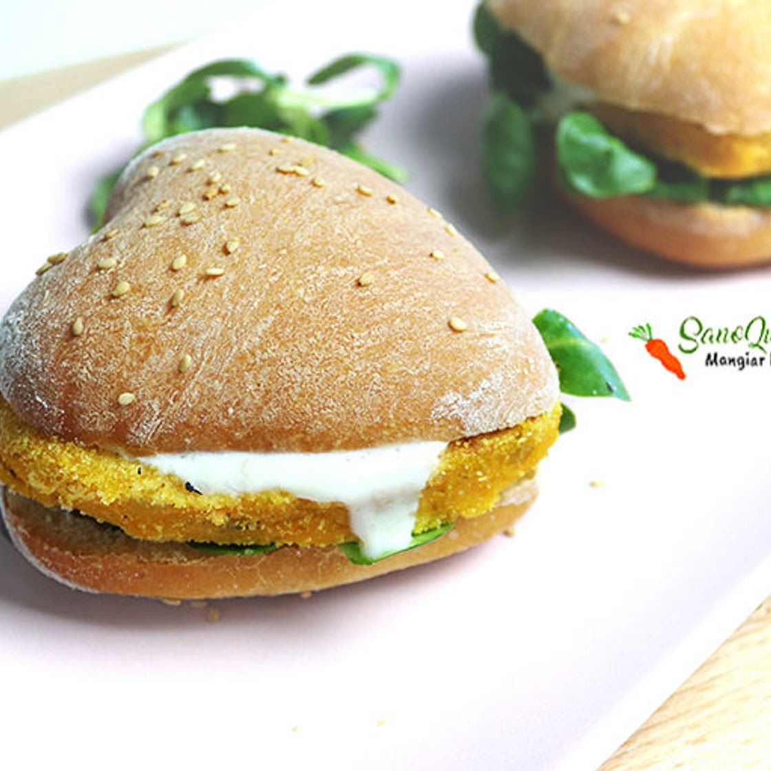 CUORI DI FARRO CON BURGER DI ZUCCA E CECI