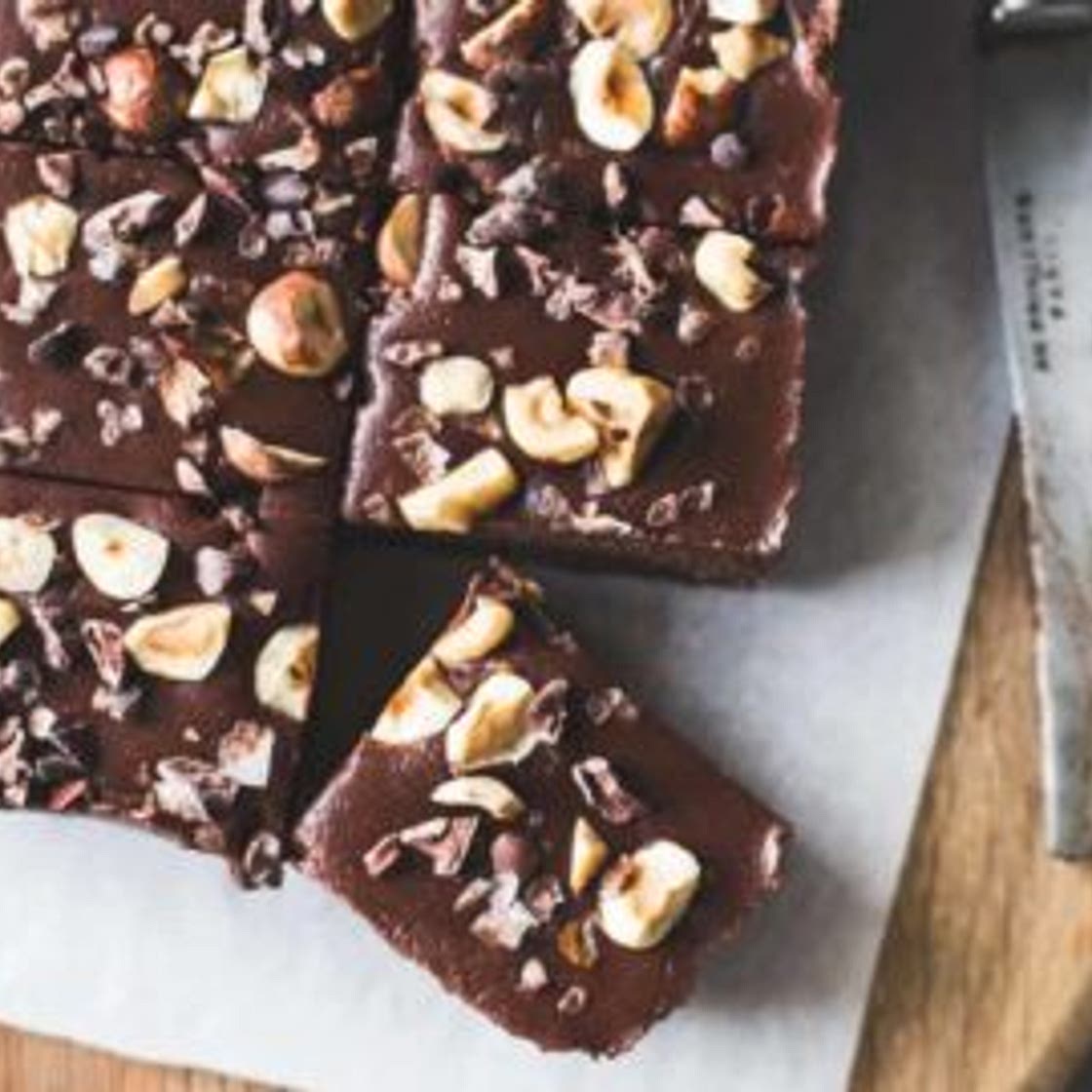 No-Bake Hazelnut Ganache Brownies {gluten-free, vegan, refined sugar-free}