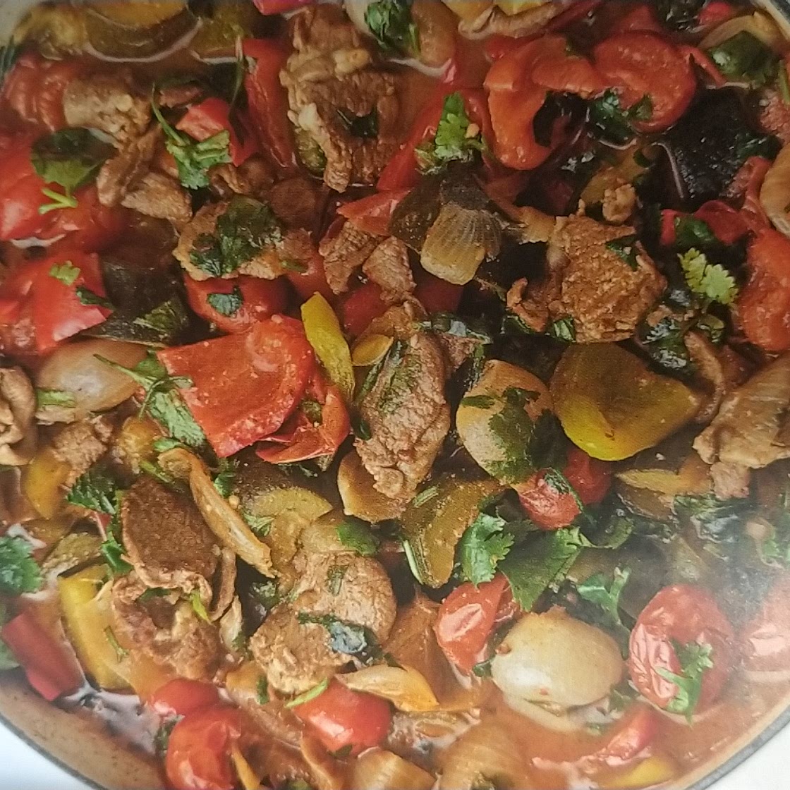 Mediterranean vegetables with lamb