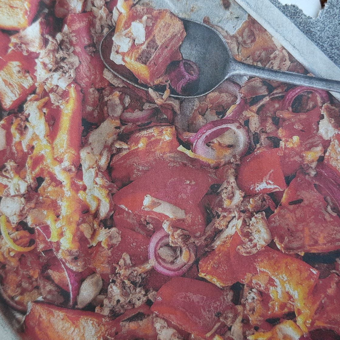 Ovenschotel met pulled chicken en zoete aardappel