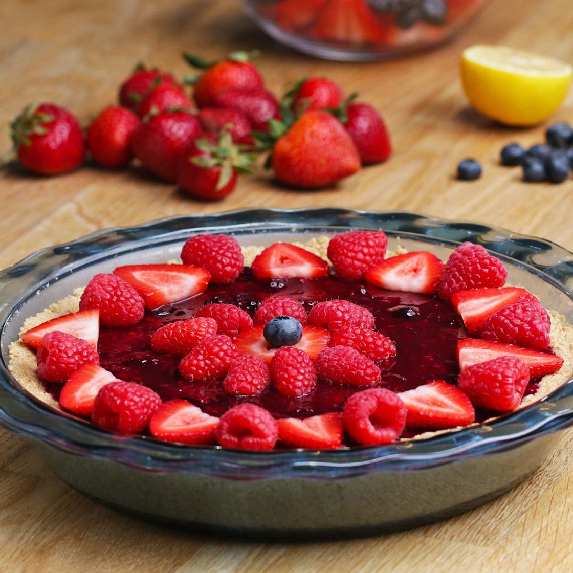 No-Bake Granola Berry Pie Recipe by Tasty