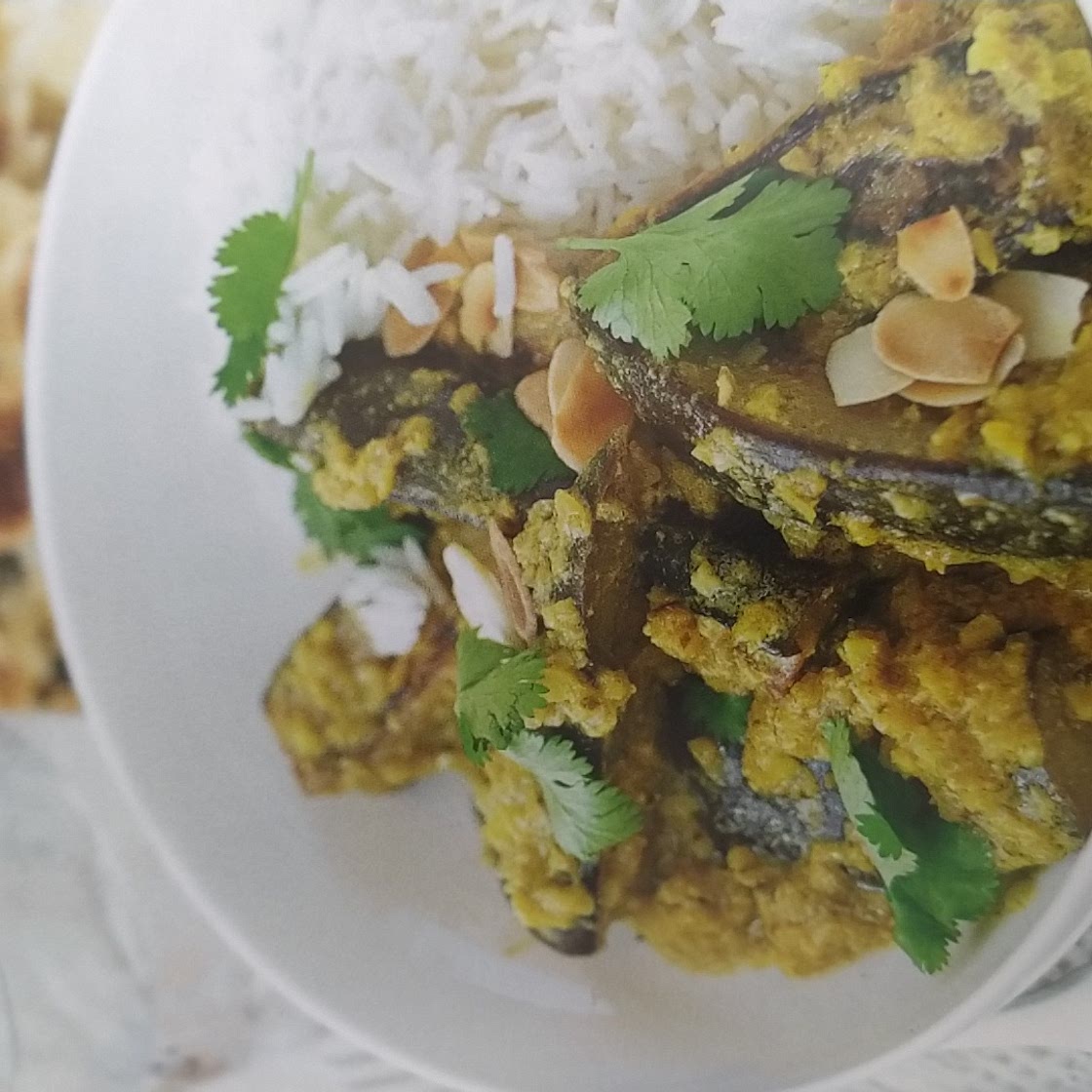 Creamy aubergine curry