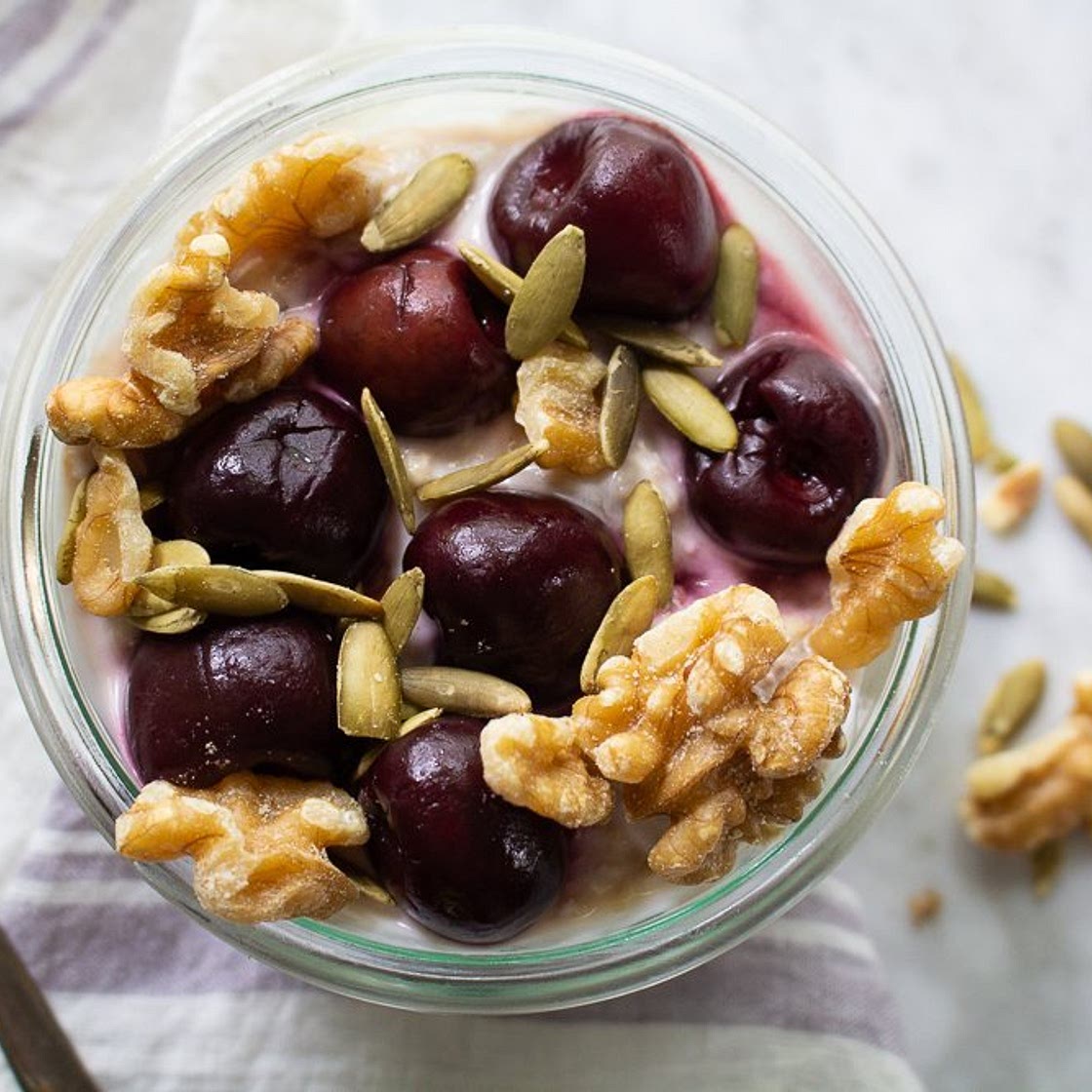Cherry Walnut Overnight Oats (For BLE)