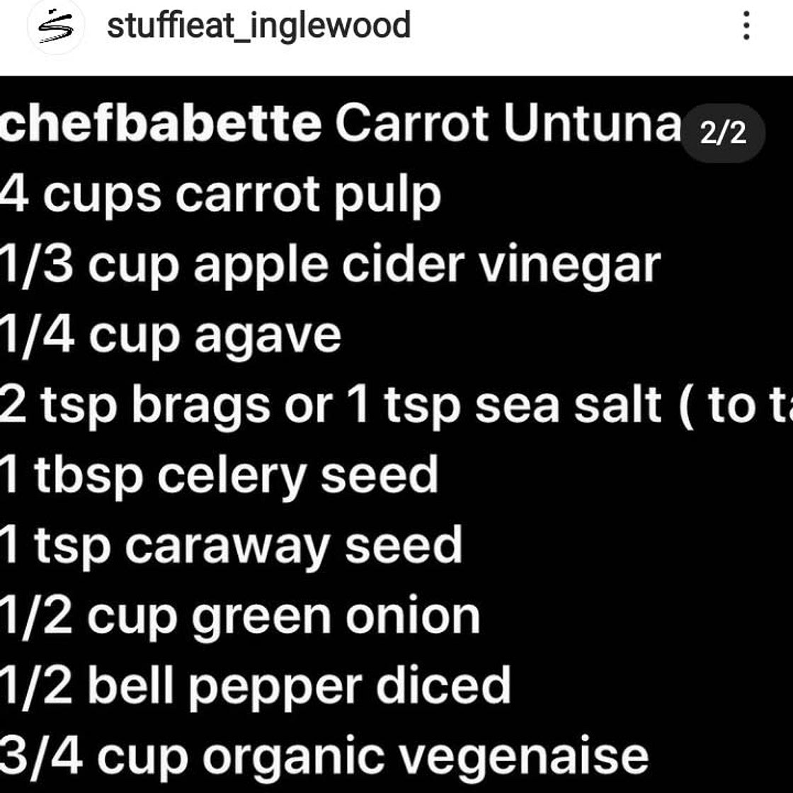 Carrot Untuna Sandwich