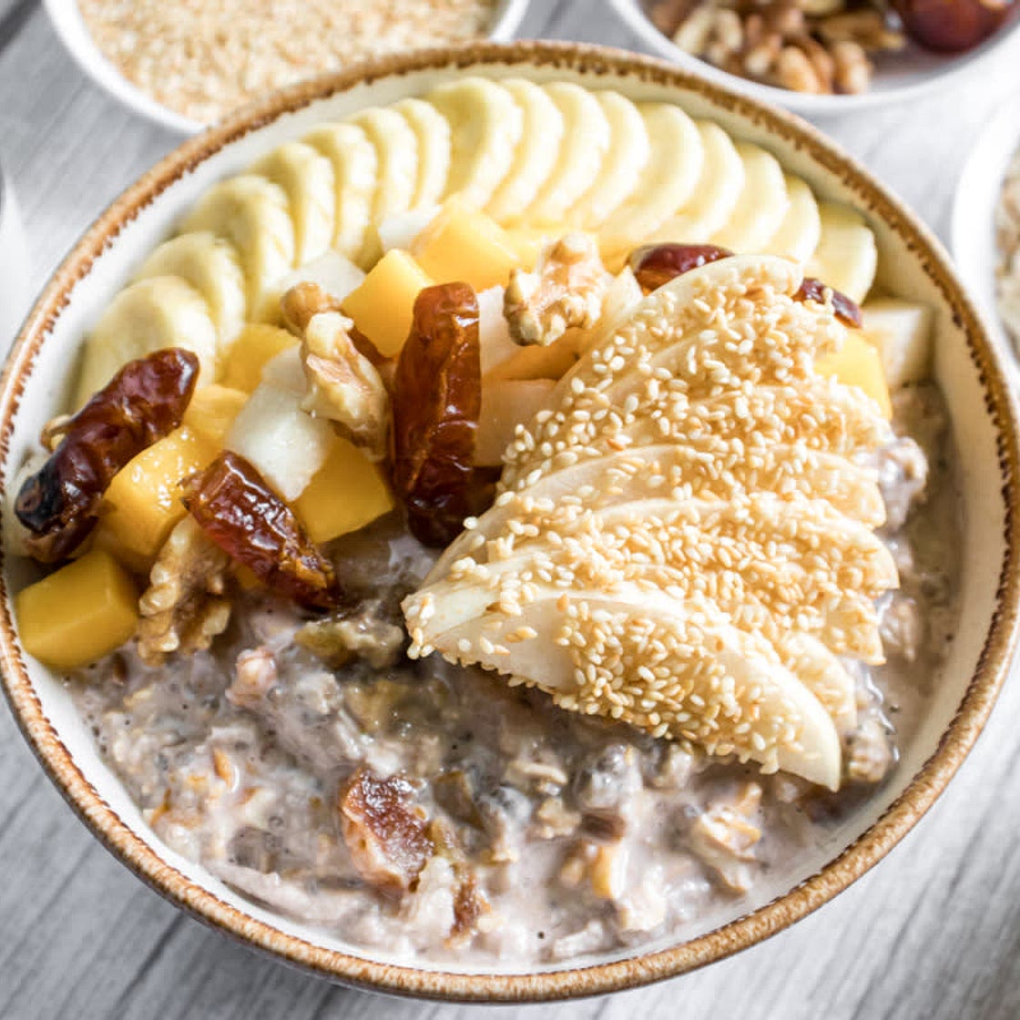 Sesame Bircher Muesli Bowl