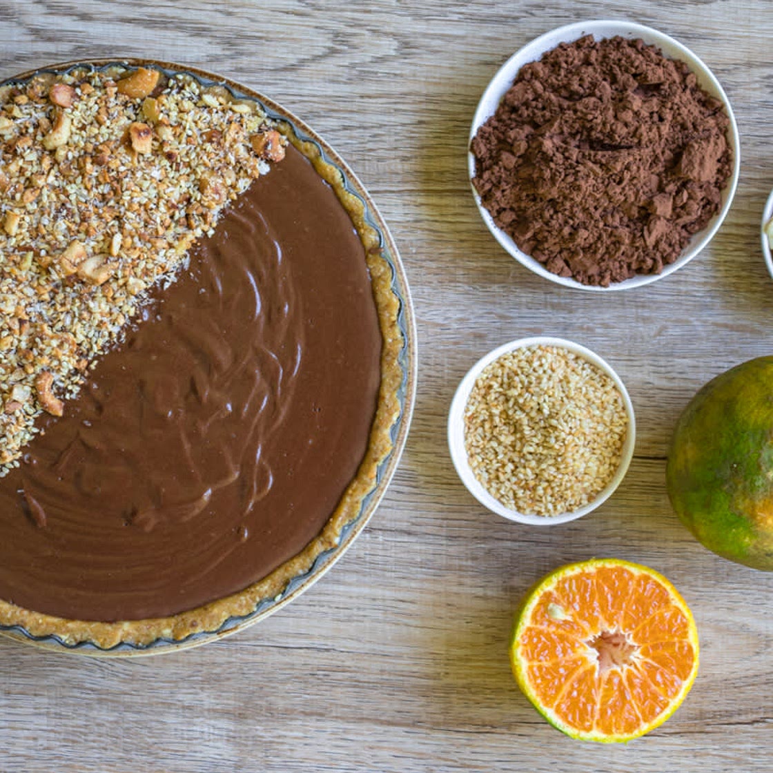 Sesame Milk Chocolate Tart
