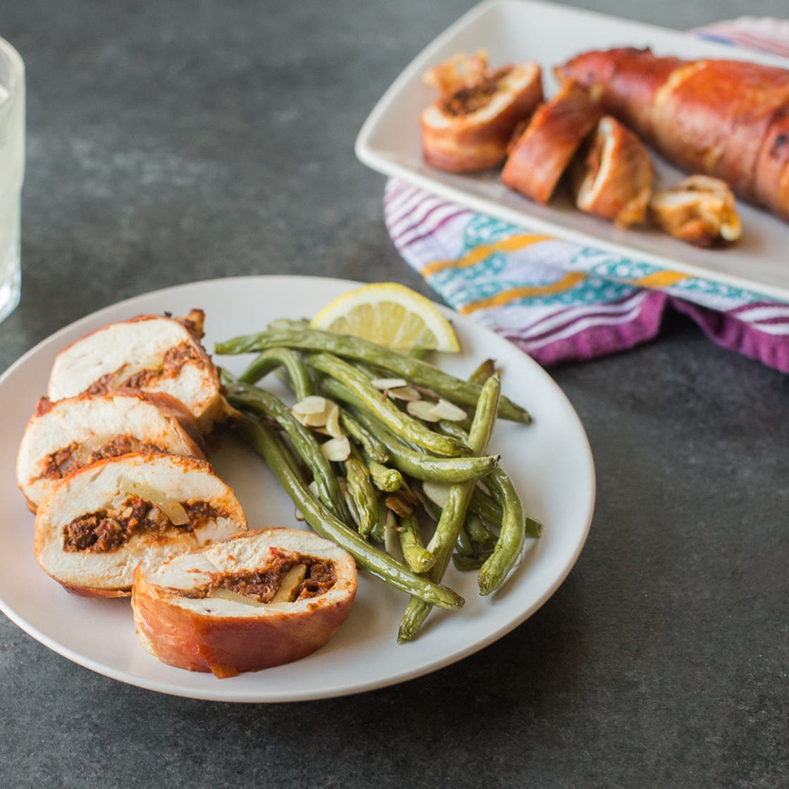 Stuffed Chicken Breasts with Tomato Pesto