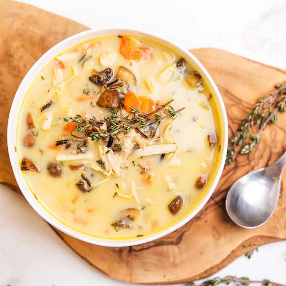 Healthy Chicken Wild Rice Soup Instant Pot, Stovetop, or Slow Cooker