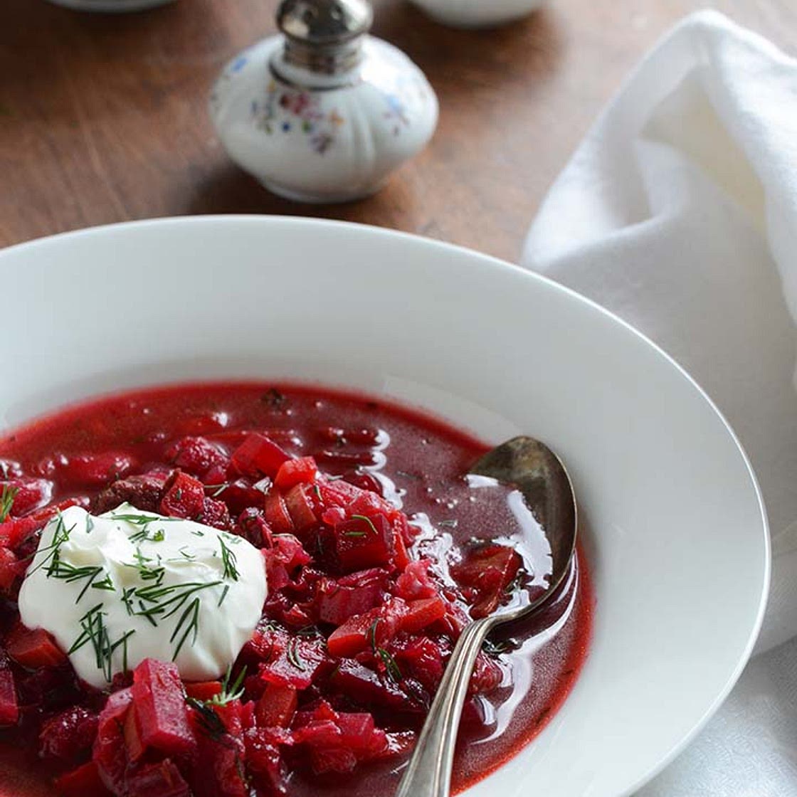 Borscht (Russian-Style Beet Soup)