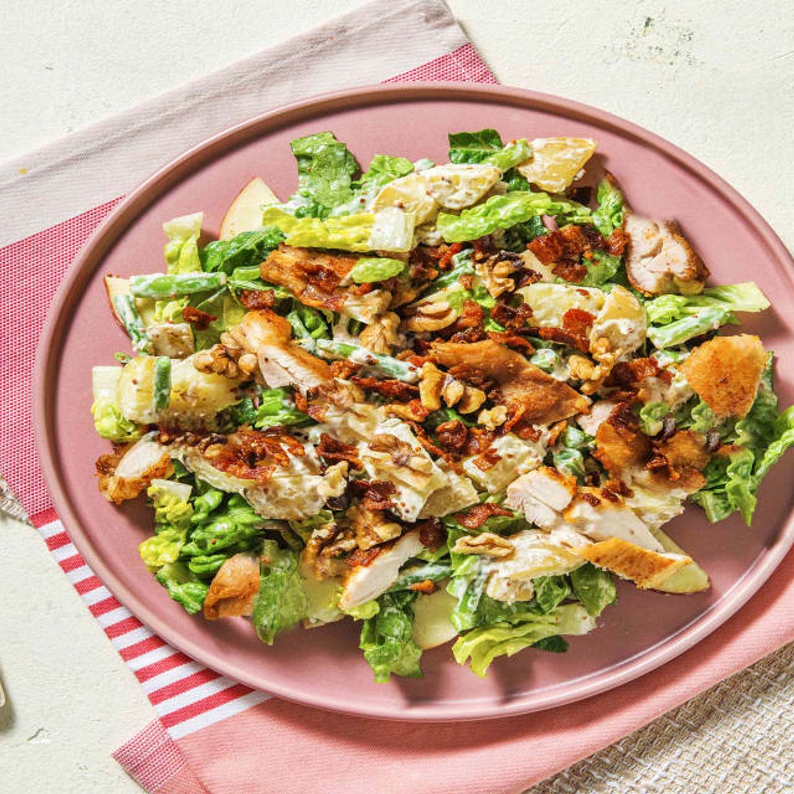 Waldorf Salad Style Salad with Chicken and Bacon