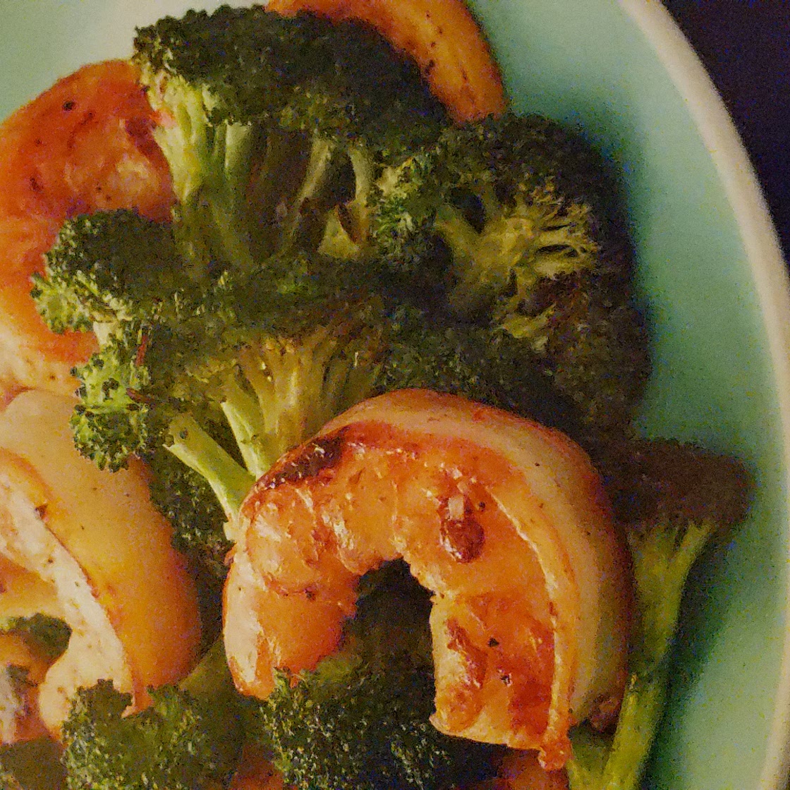 Sheet Pan Shrimp with Sesame Broccoli