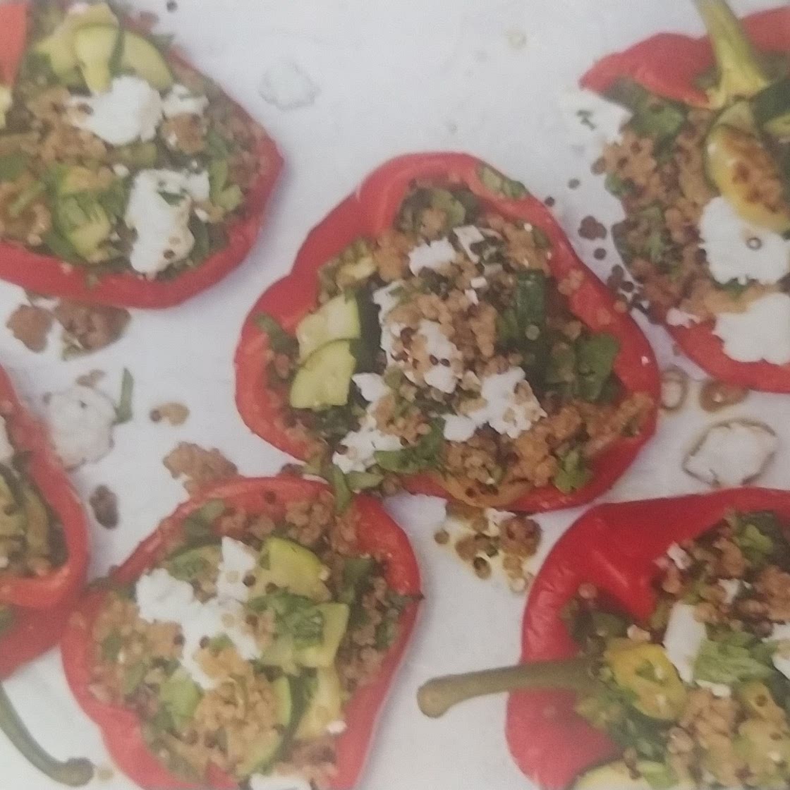 Courgette & quinoa-stuffed peppers