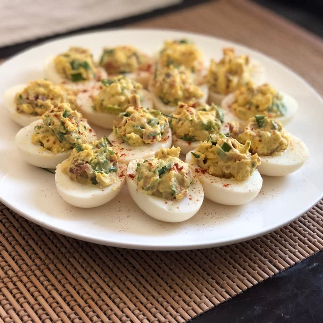 Bacon Loaded Deviled Eggs