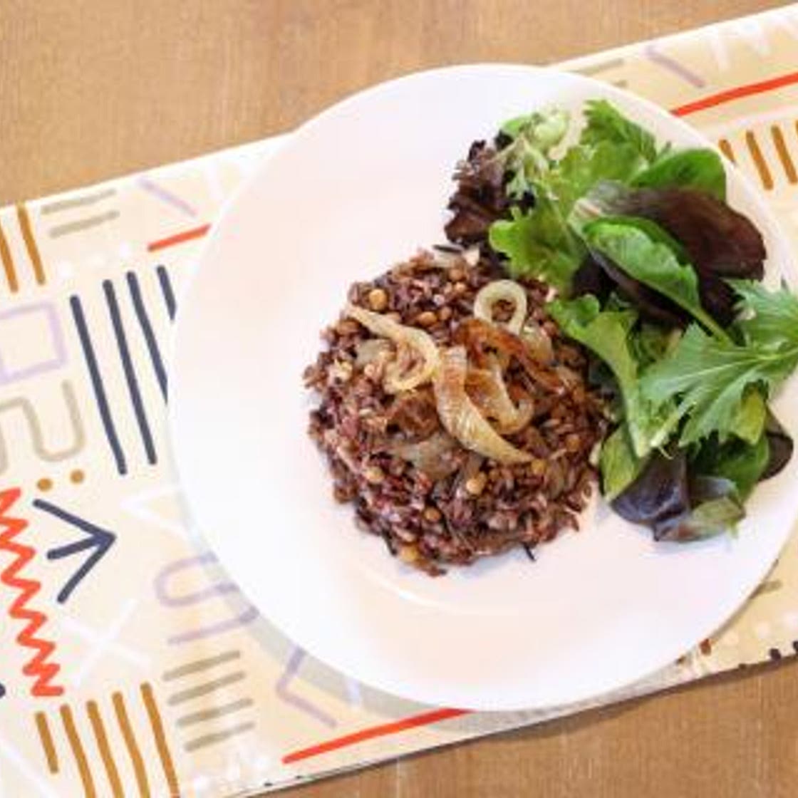 Mujadarrah (lentils, onions and rice)