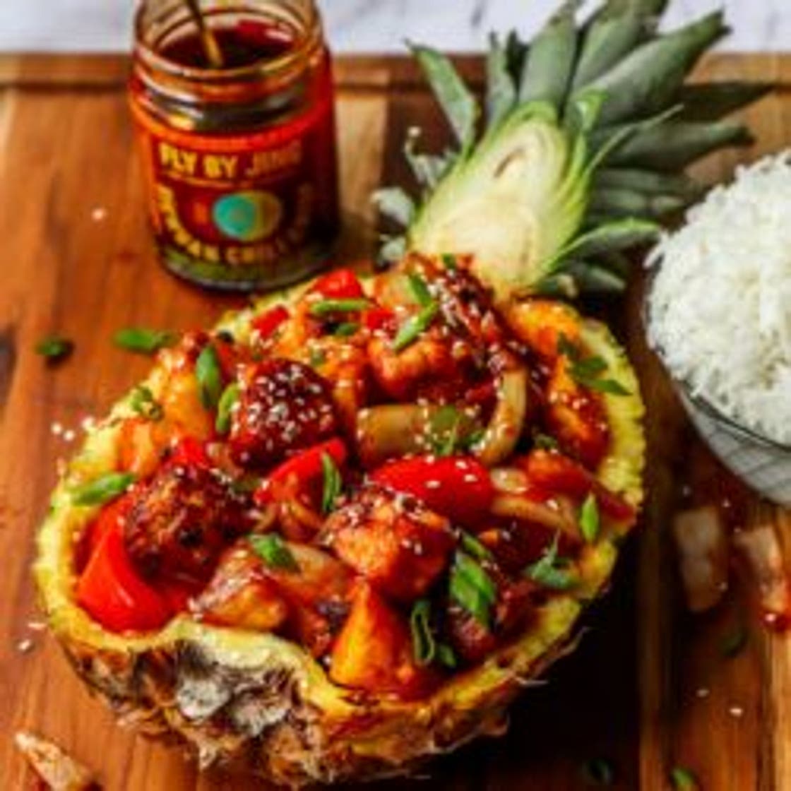 Sweet and Sour Tofu with Fly by Jing Chili Oil
