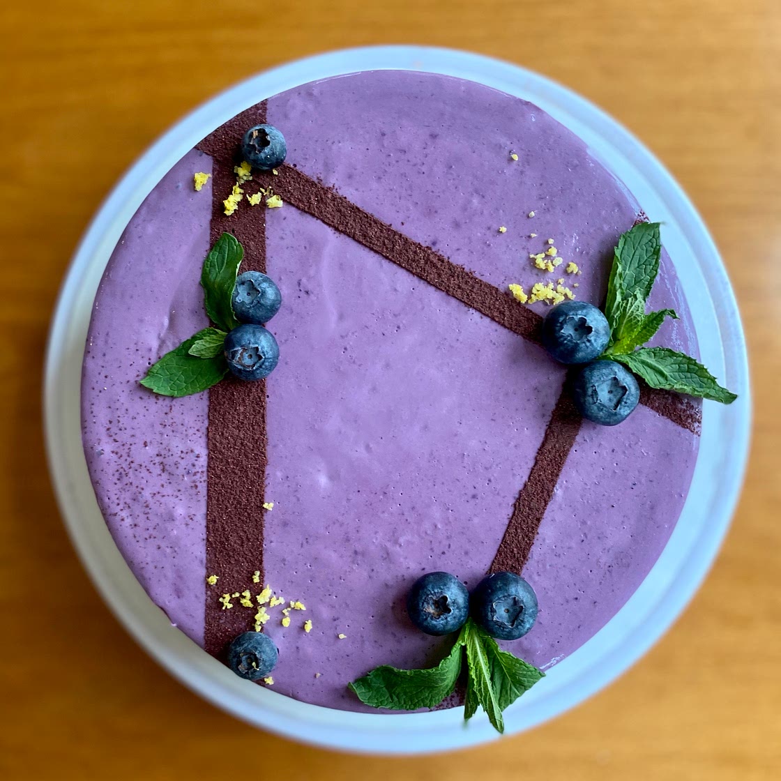 Lemon and Blueberry mousse cake