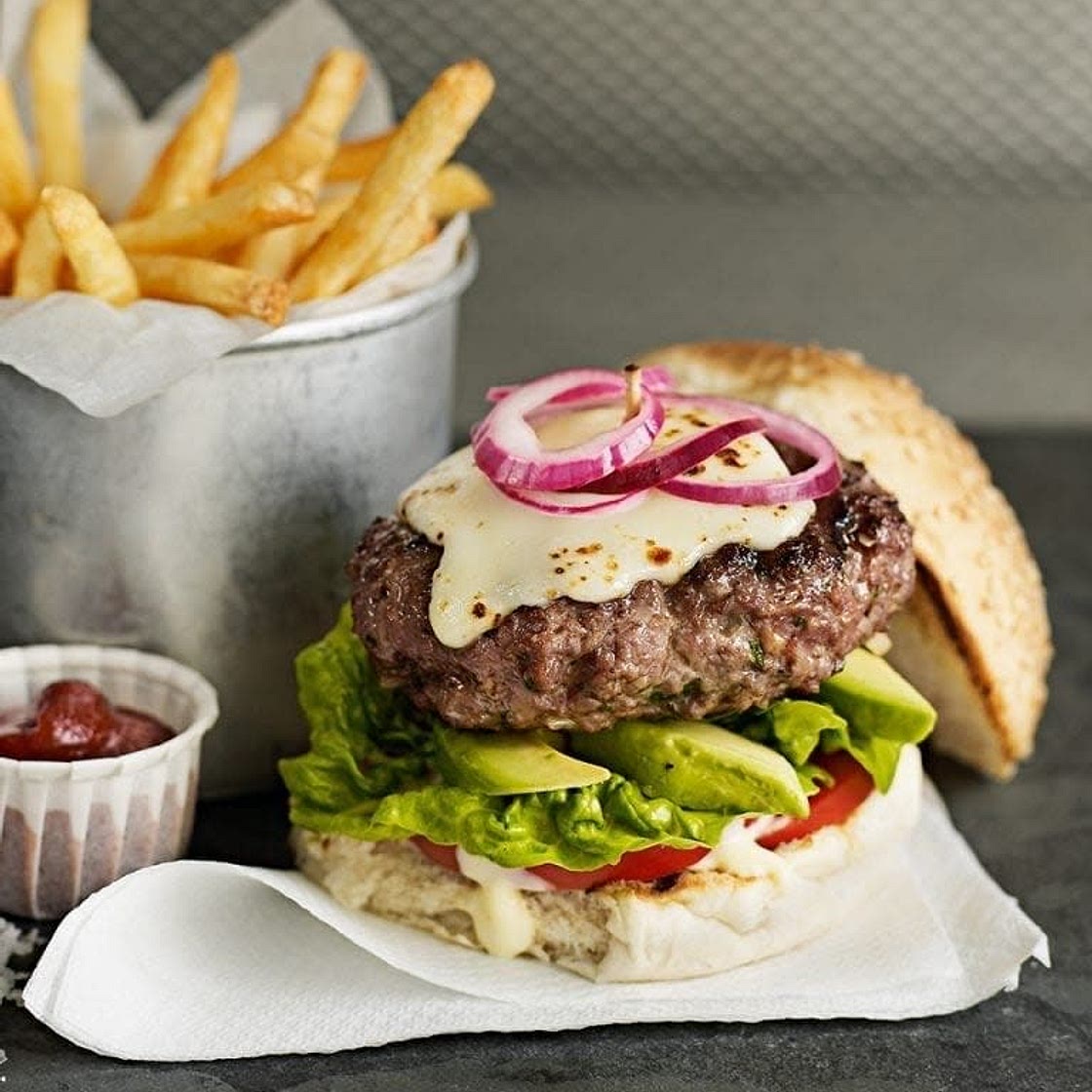 Beef Burgers and Chips 
