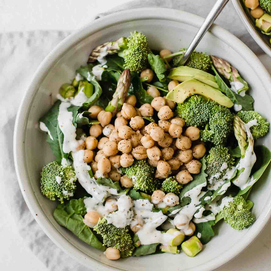 Simple Green Goodness Chickpea Salad