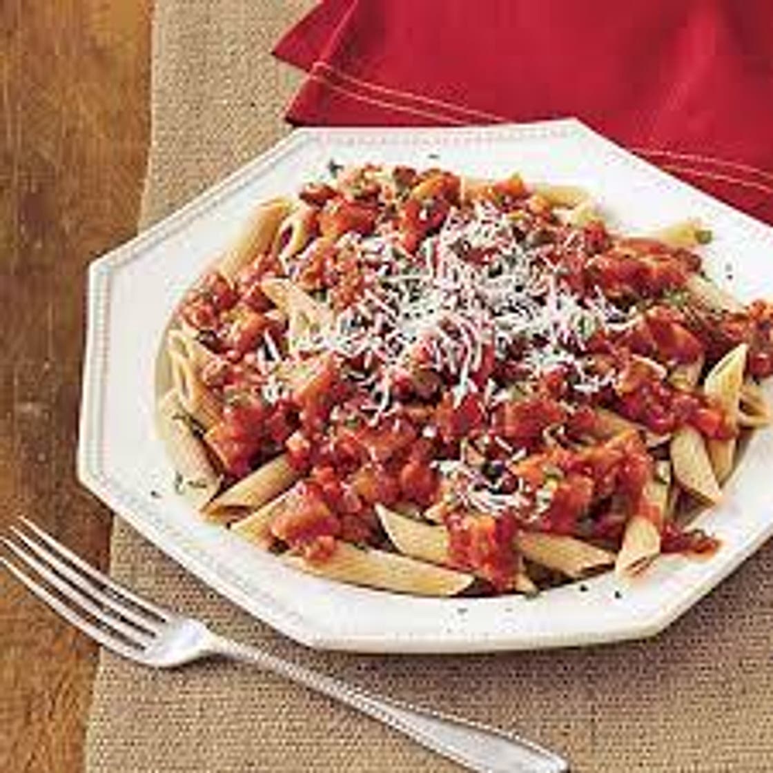Whole Wheat Penne with Eggplant and Ricotta