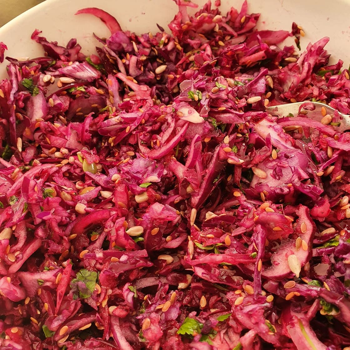 Lyd & Nem's Tangy Red Coleslaw