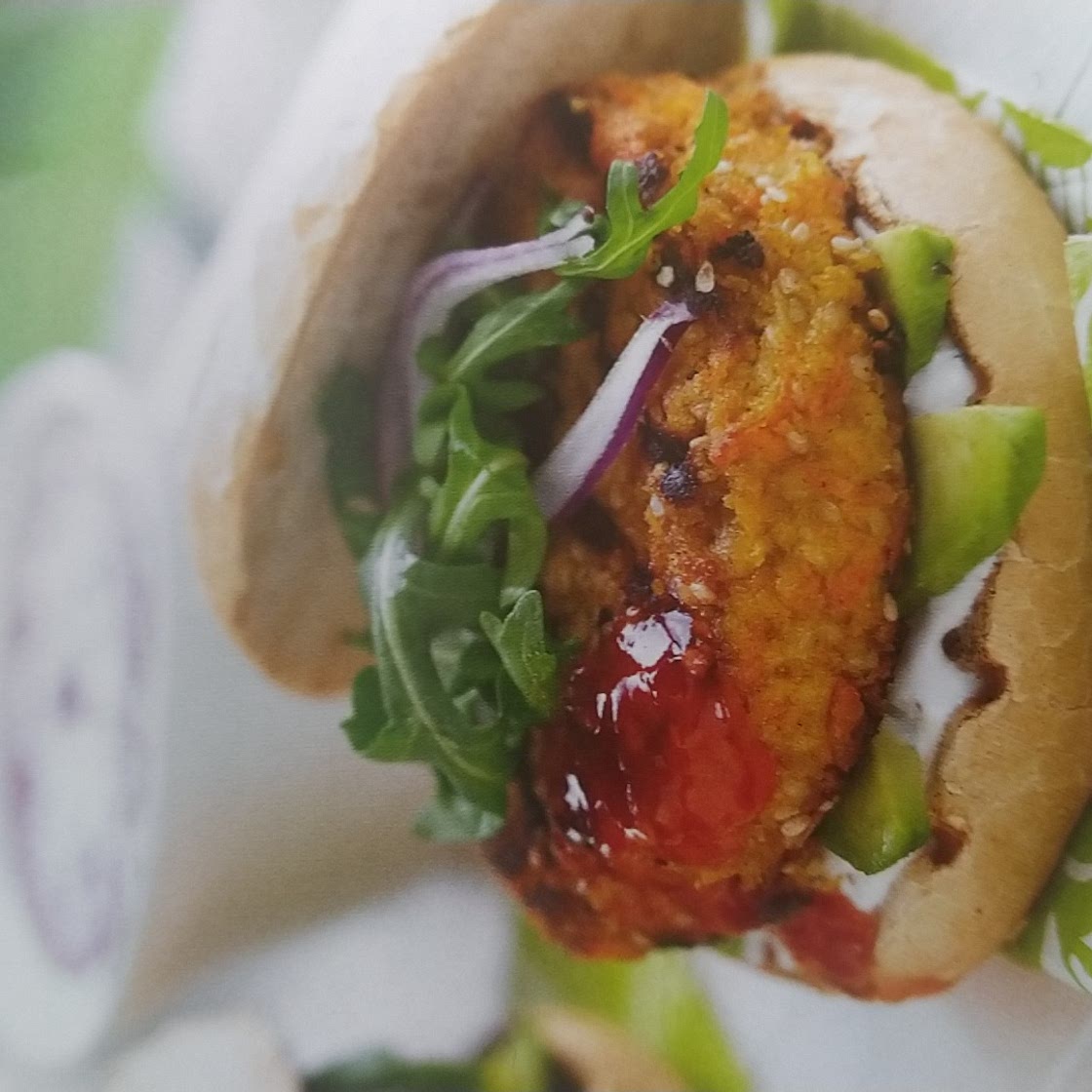 Carrot & sesame burgers