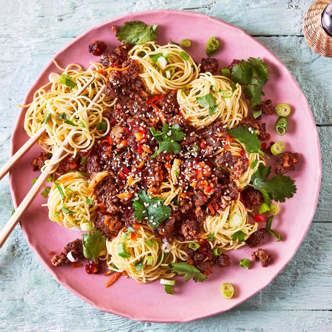 Crispy Chilli Beef & Coriander Noodles
