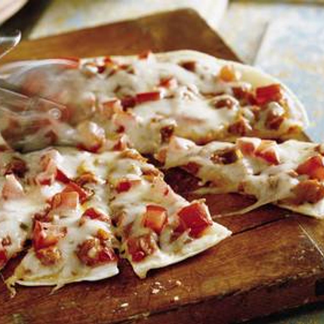 Barbecued Chicken Tortilla Pizzas