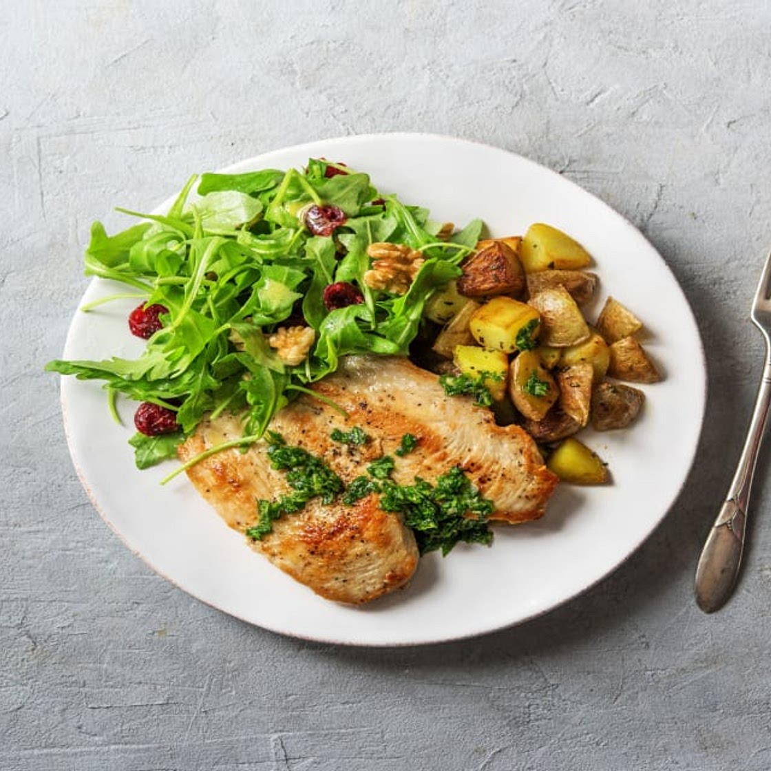 Chicken & Greens with Rosemary Potatoes & Gremolata