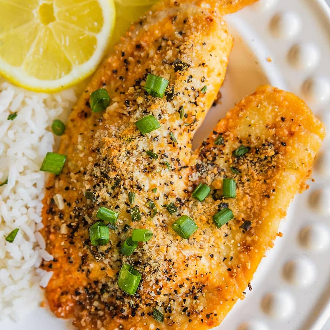 Parmesan Crusted Lemon Pepper Tilapia Recipe - Best Tilapia Recipes
