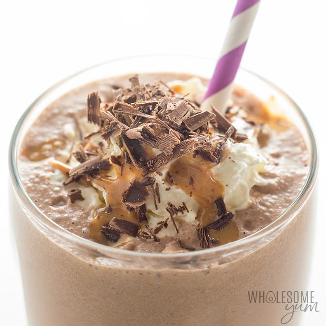 Healthy Chocolate Peanut Butter Low Carb Smoothie Recipe